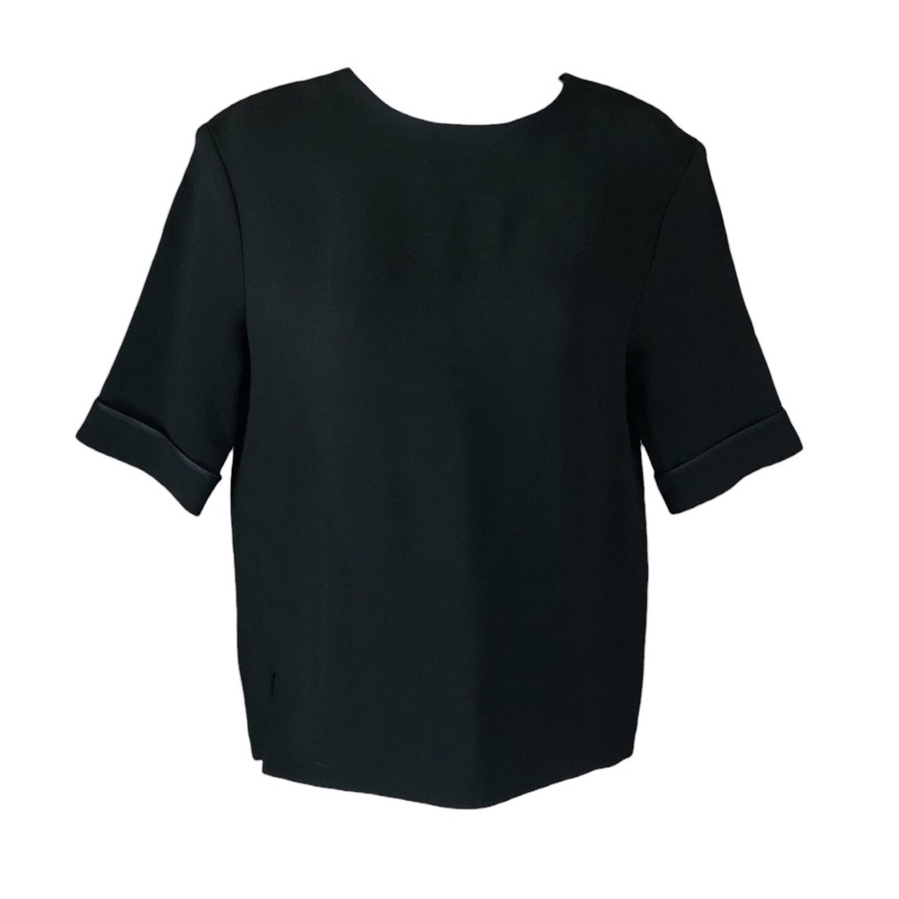 TOP - Women's Acne Studios Black Wool Blend Minimalist Blouse. EU Size 38/US 8.